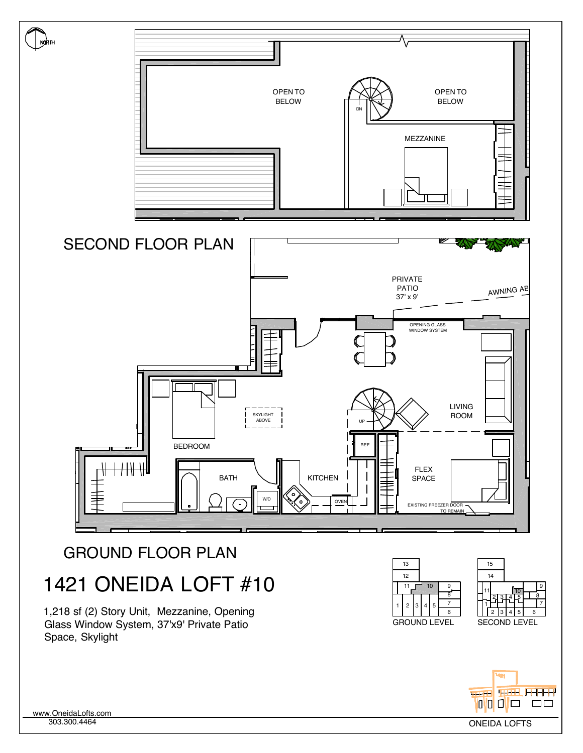Original floor plan for Oneida Loft 10